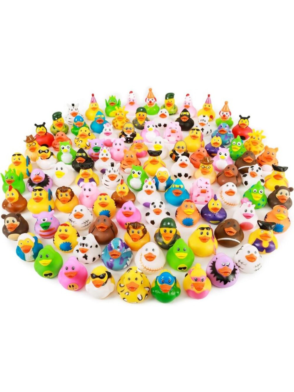 200 Pack Rubber Duck Assortment for Bath & Jeep Ducking Fun - Cute Baby Toy